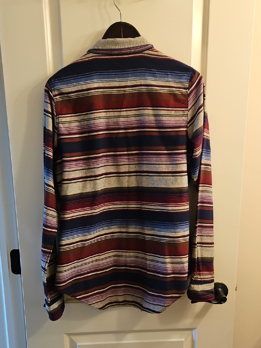 Roxy Camp Site Multi Stripe Button-Up Top, XL, Sarape, Long Sleeve, Southwestern - Picture 8 of 12